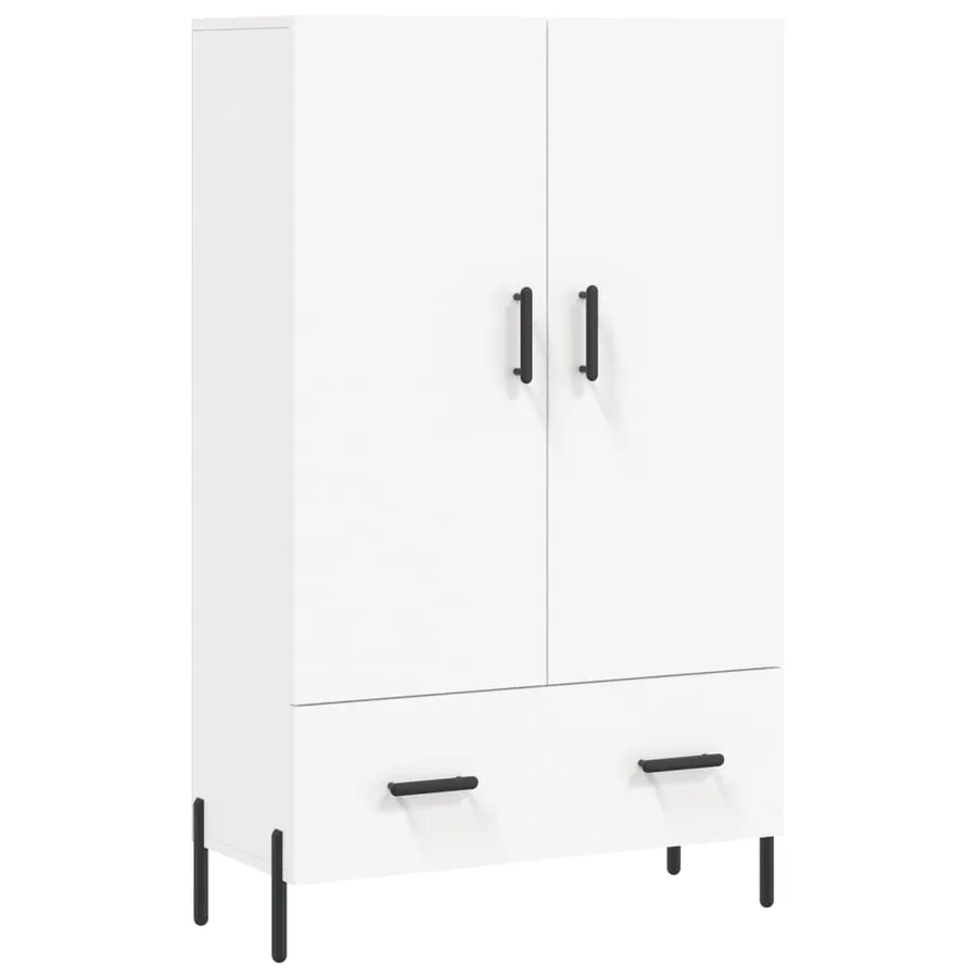 Buffet haut blanc 69,5x31x115 cm bois d'ingénierie - 2