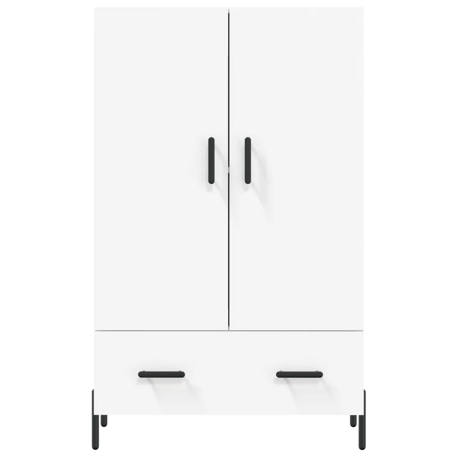 Buffet haut blanc 69,5x31x115 cm bois d'ingénierie - 6