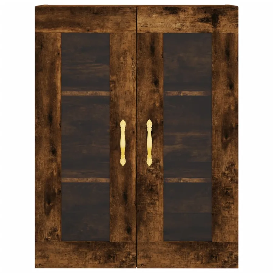 Buffet haut Chêne fumé 69,5x34x180 cm Bois d'ingénierie - 6