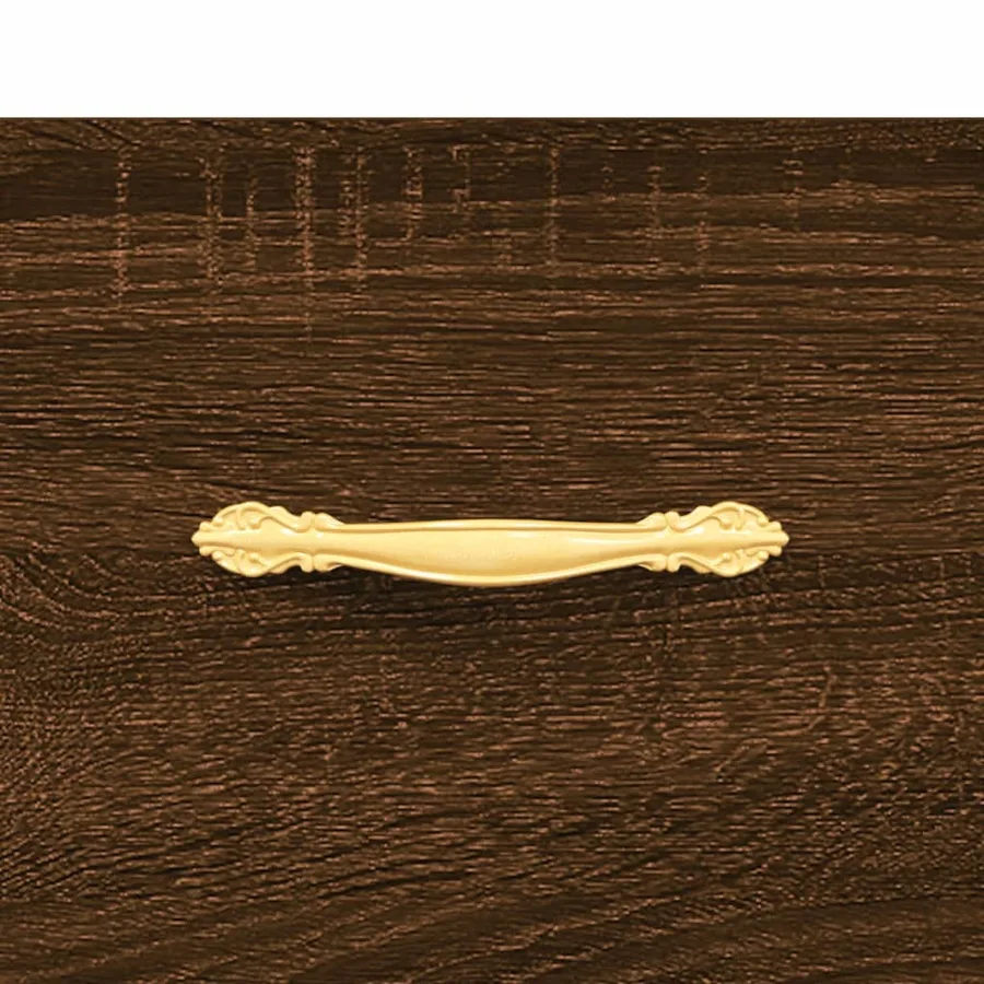Buffet haut Chêne marron 69,5x34x180 cm Bois d'ingénierie - 10