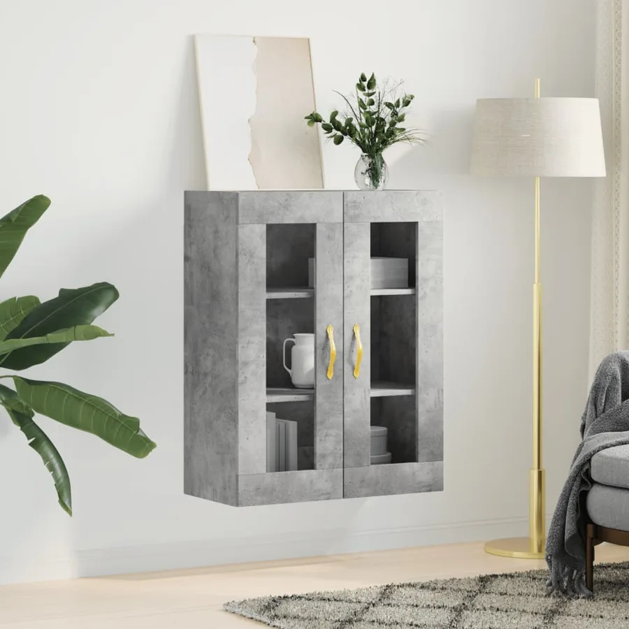 Armoire murale gris béton 69,5x34x90 cm - 3