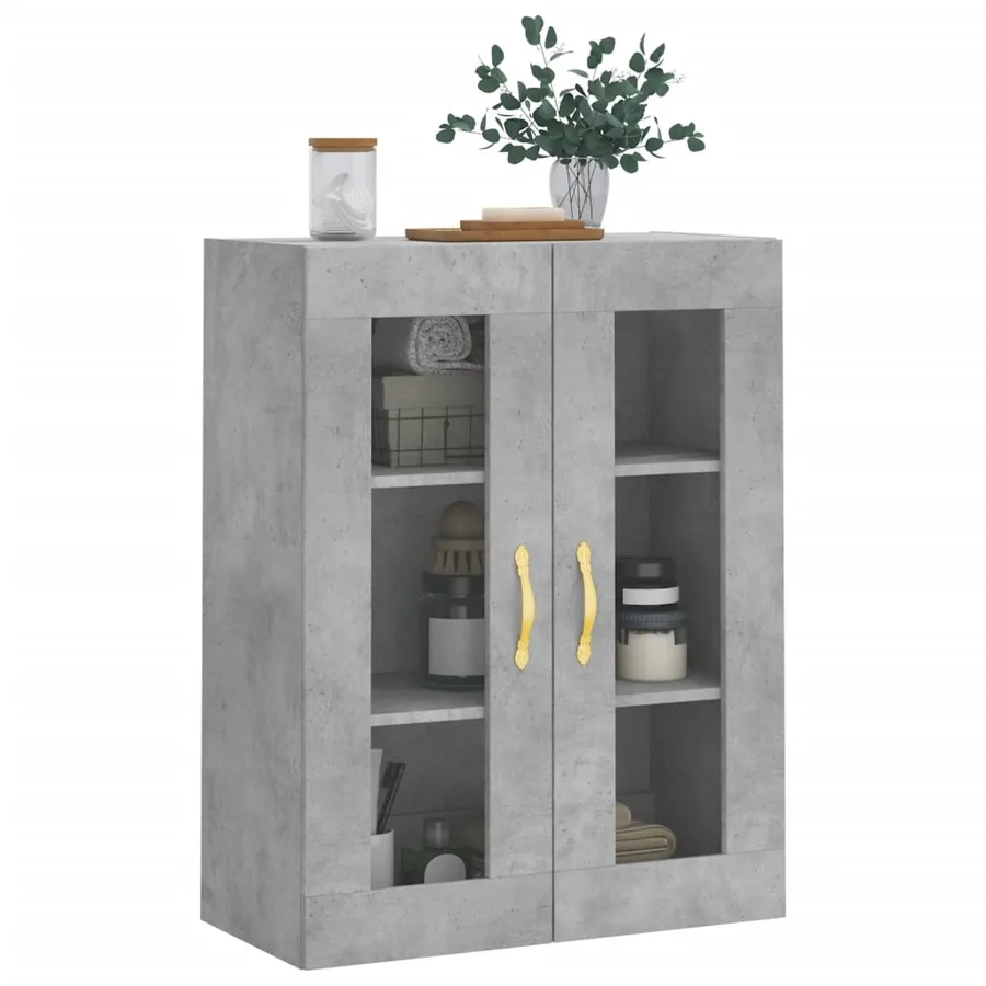 Armoire murale gris béton 69,5x34x90 cm - 4
