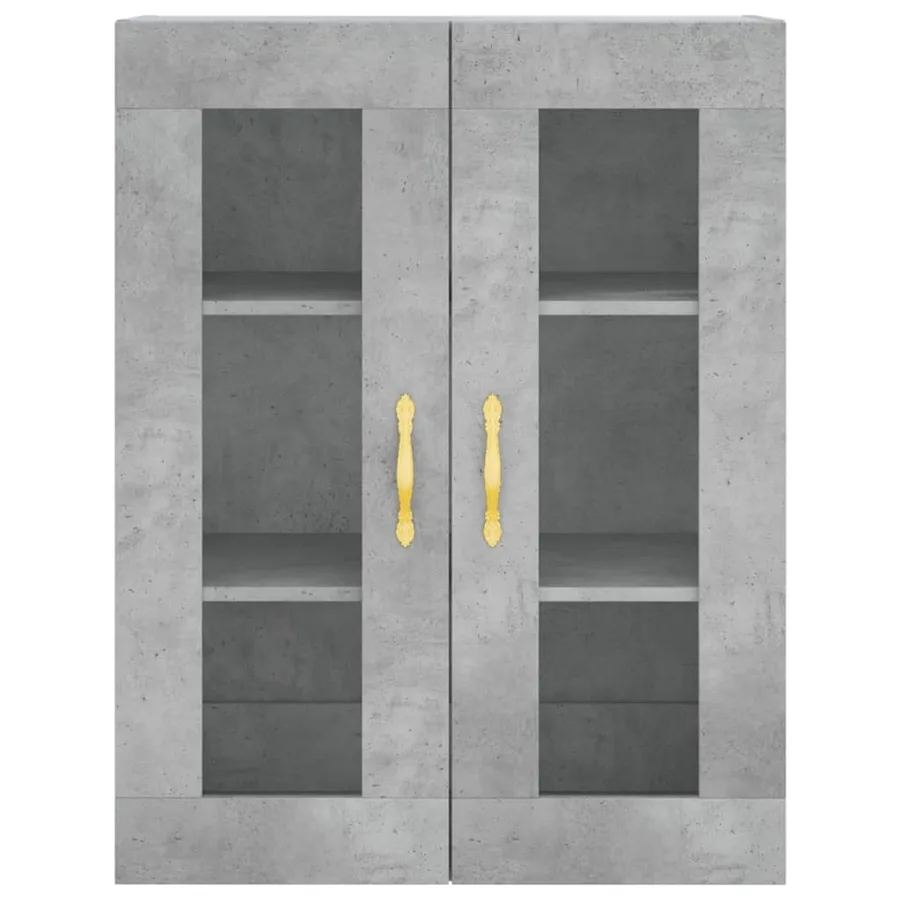 Armoires murales 2 pcs gris béton bois d'ingénierie - 6