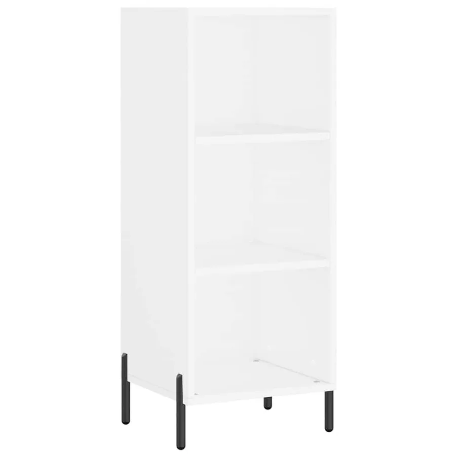 Buffet haut Blanc 34,5x34x180 cm Bois d'ingénierie - 5