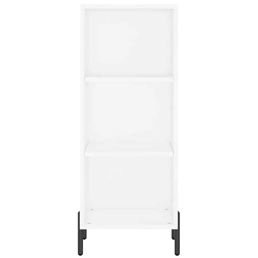 Buffet haut Blanc 34,5x34x180 cm Bois d'ingénierie - 6