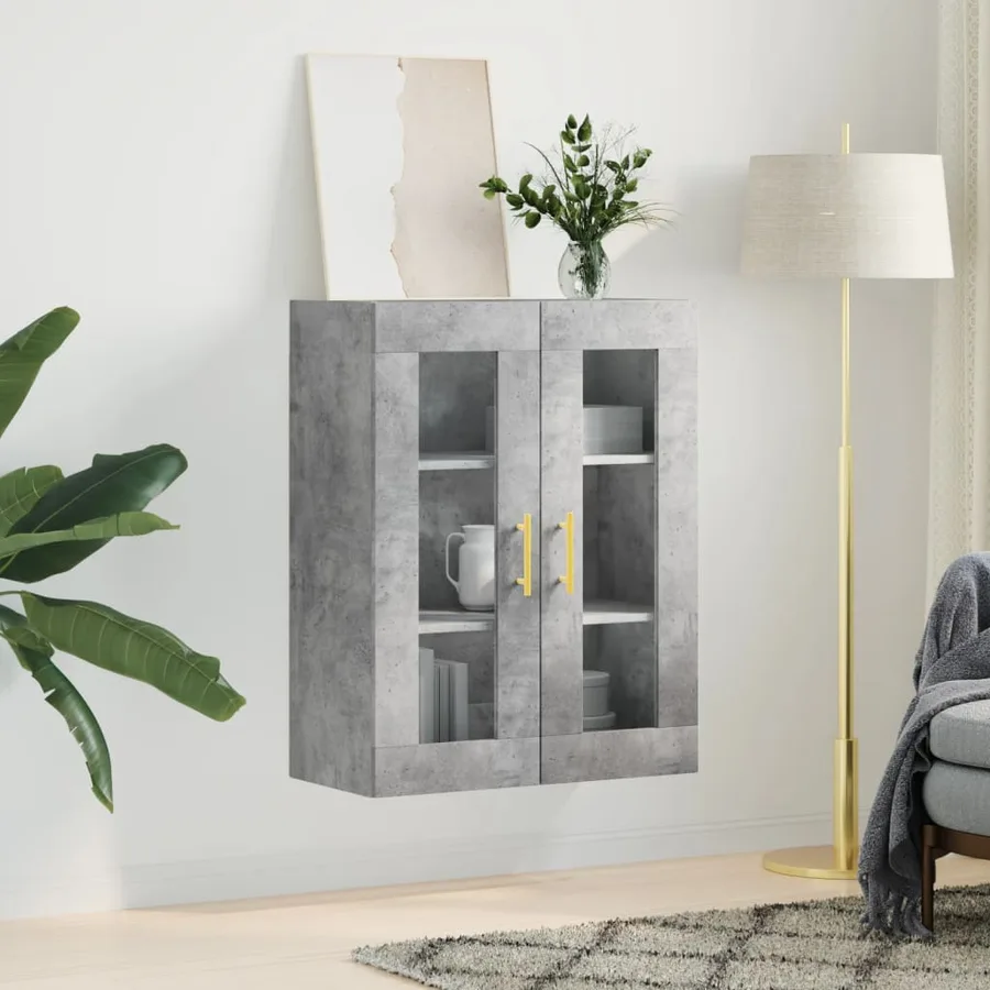 Armoire murale gris béton 69,5x34x90 cm - 3