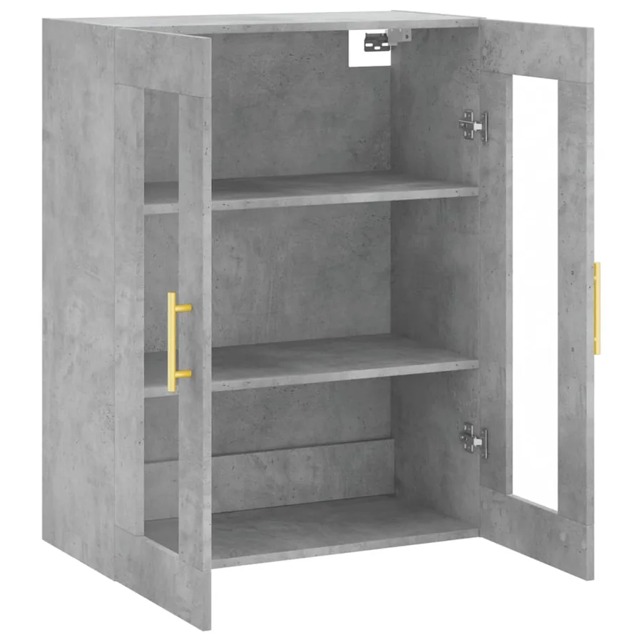 Armoire murale gris béton 69,5x34x90 cm - 6