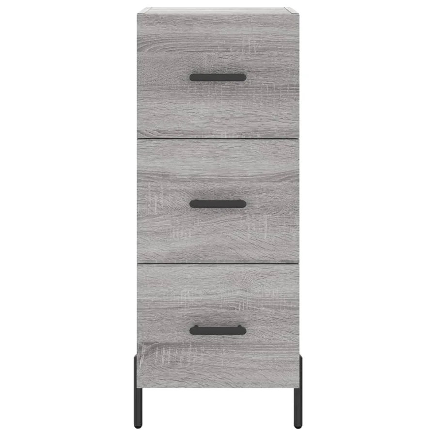 Buffet haut Sonoma gris 34,5x34x180 cm Bois d'ingénierie - 6