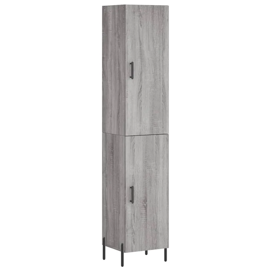 Buffet haut Sonoma gris 34,5x34x180 cm Bois d'ingénierie - 2