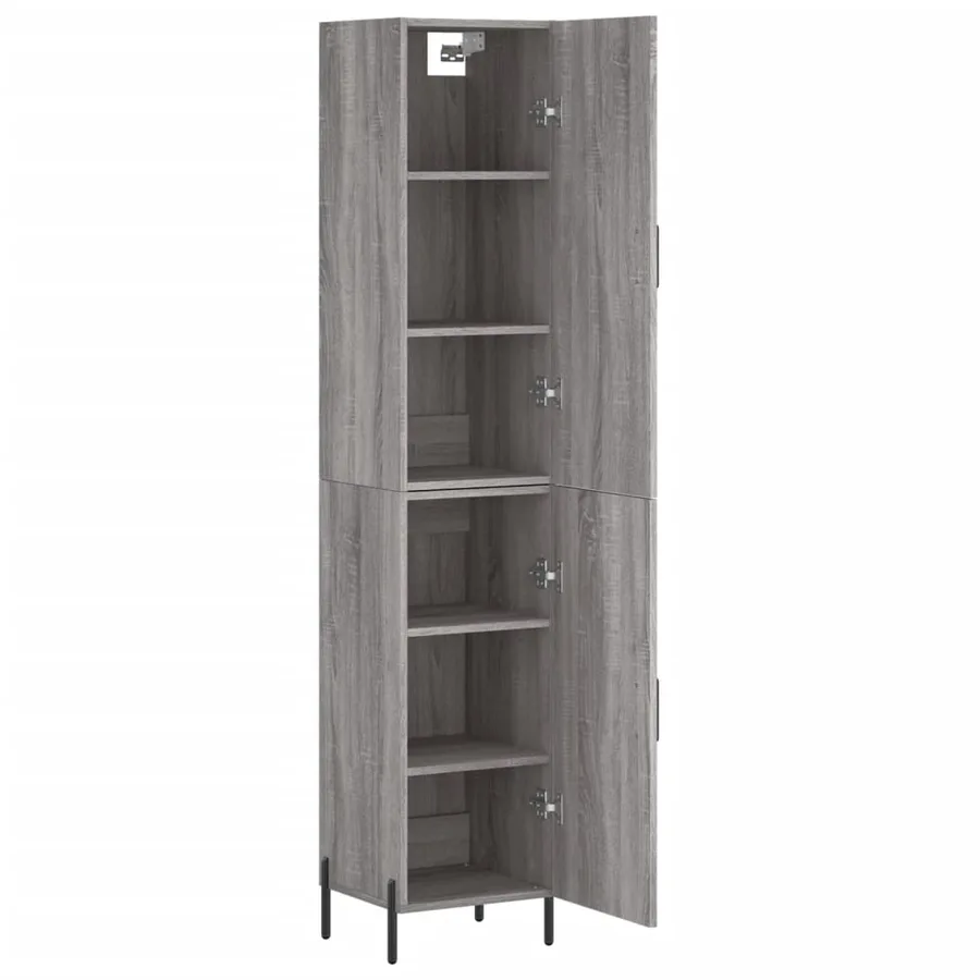 Buffet haut Sonoma gris 34,5x34x180 cm Bois d'ingénierie - 4