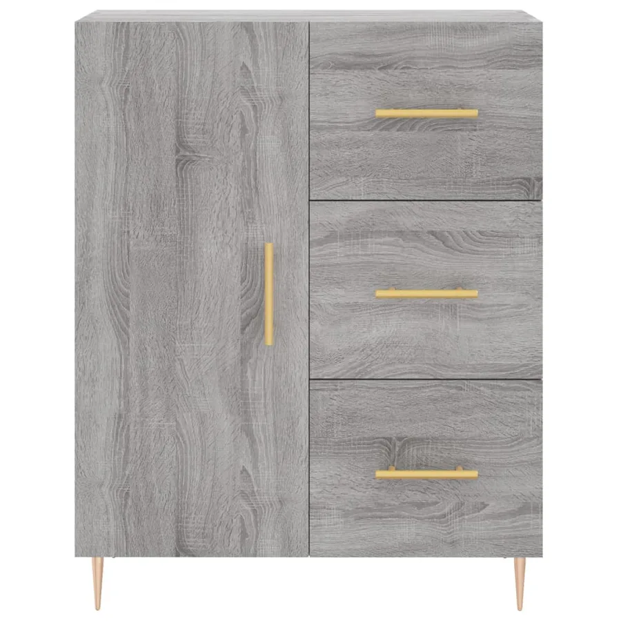 Buffet haut Sonoma gris 69,5x34x180 cm Bois d'ingénierie - 8