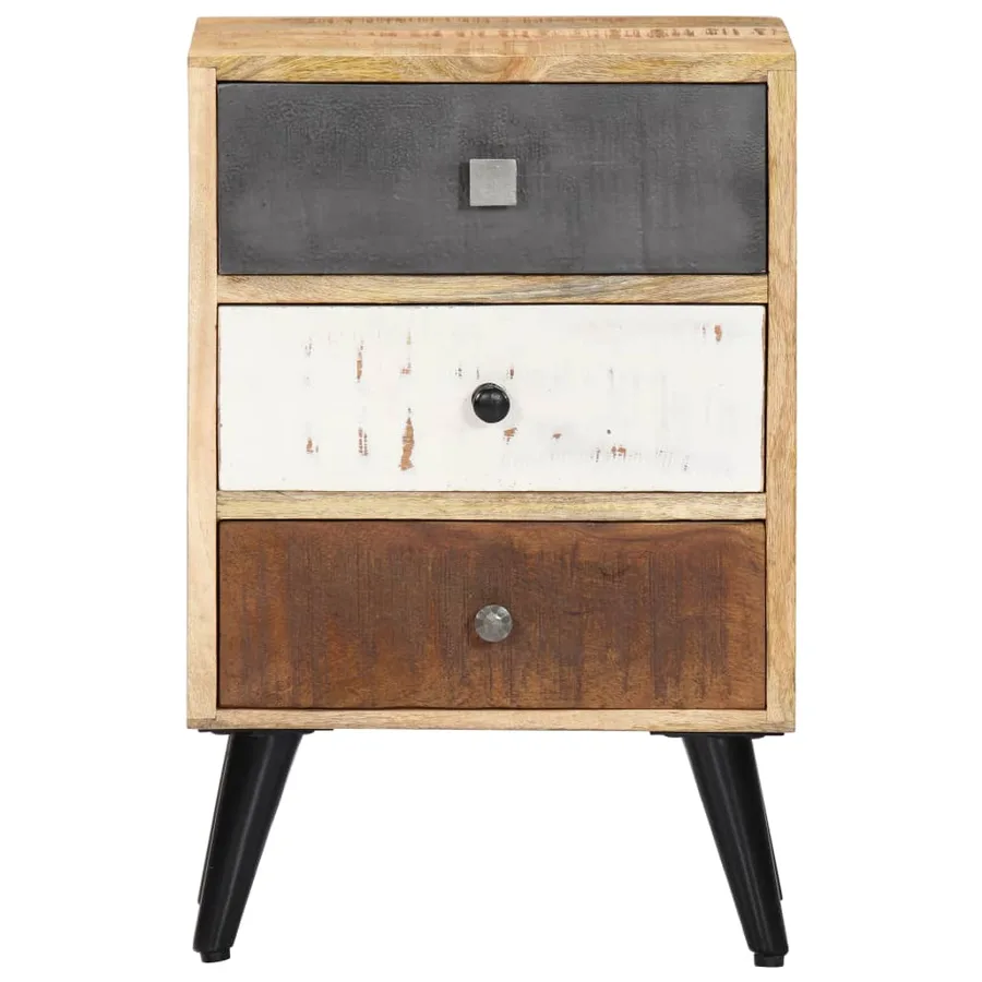Table de chevet 40 x 30 x 60 cm Bois de manguier massif - 2