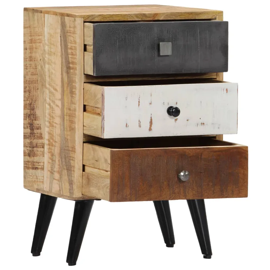 Table de chevet 40 x 30 x 60 cm Bois de manguier massif - 3