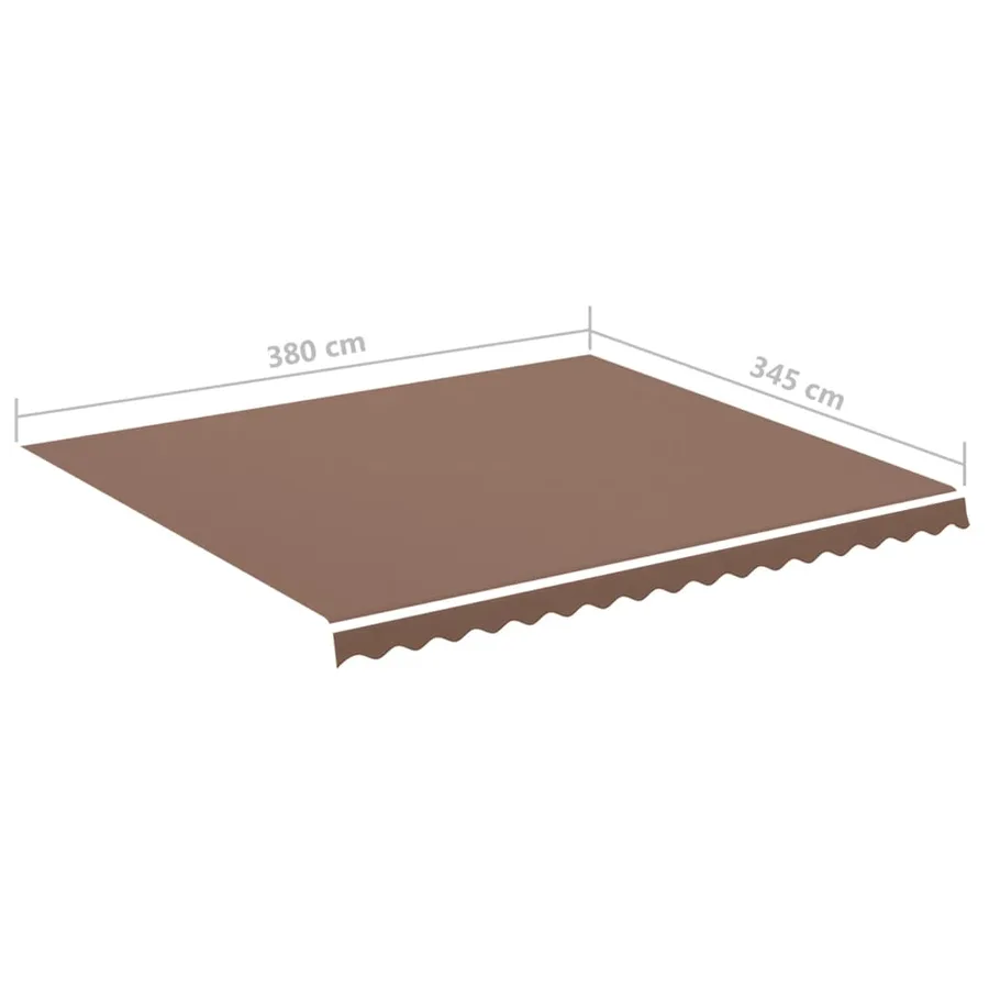 Tissu de remplacement pour auvent marron 4x3,5 m polyester - 6