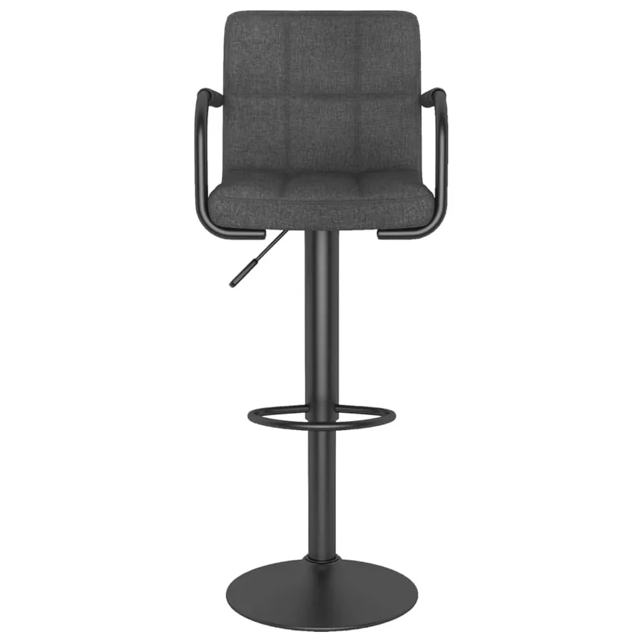 Tabourets de bar lot de 2 gris foncé tissu - 4