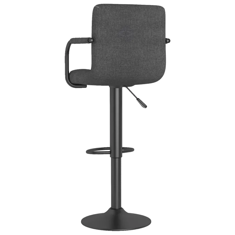 Tabourets de bar lot de 2 gris foncé tissu - 6