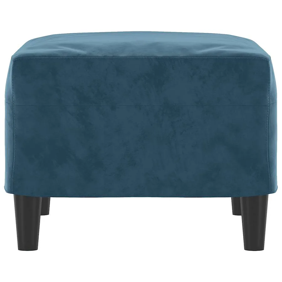 Repose-pied Bleu 60x50x41 cm Velours - 4