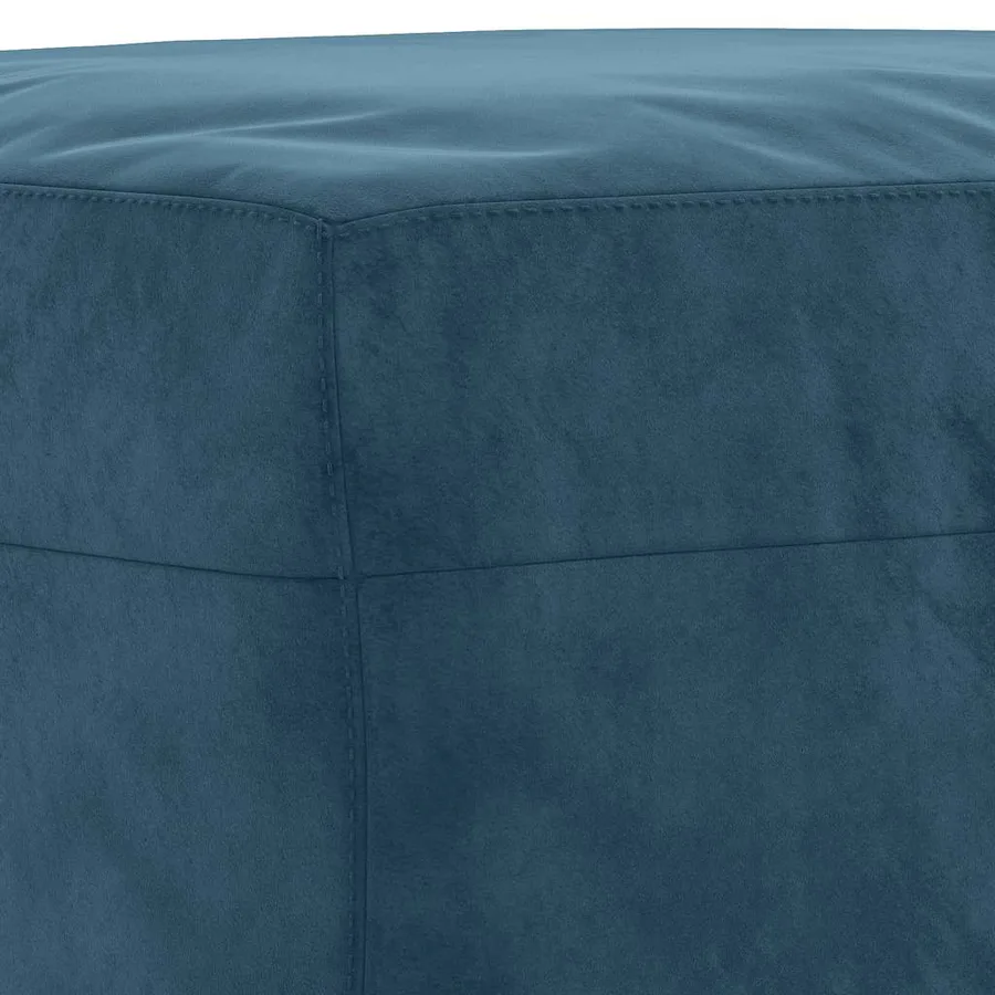 Repose-pied Bleu 60x50x41 cm Velours - 5