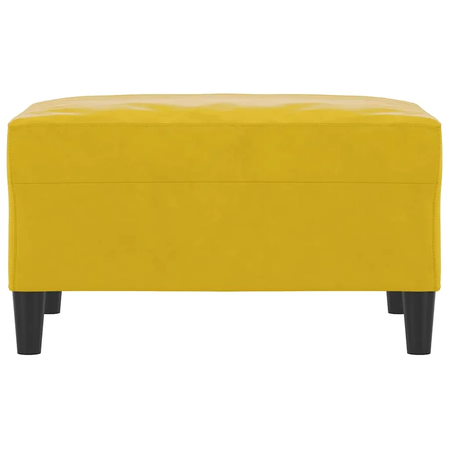 Repose-pied Jaune 70x55x41 cm Velours - 3
