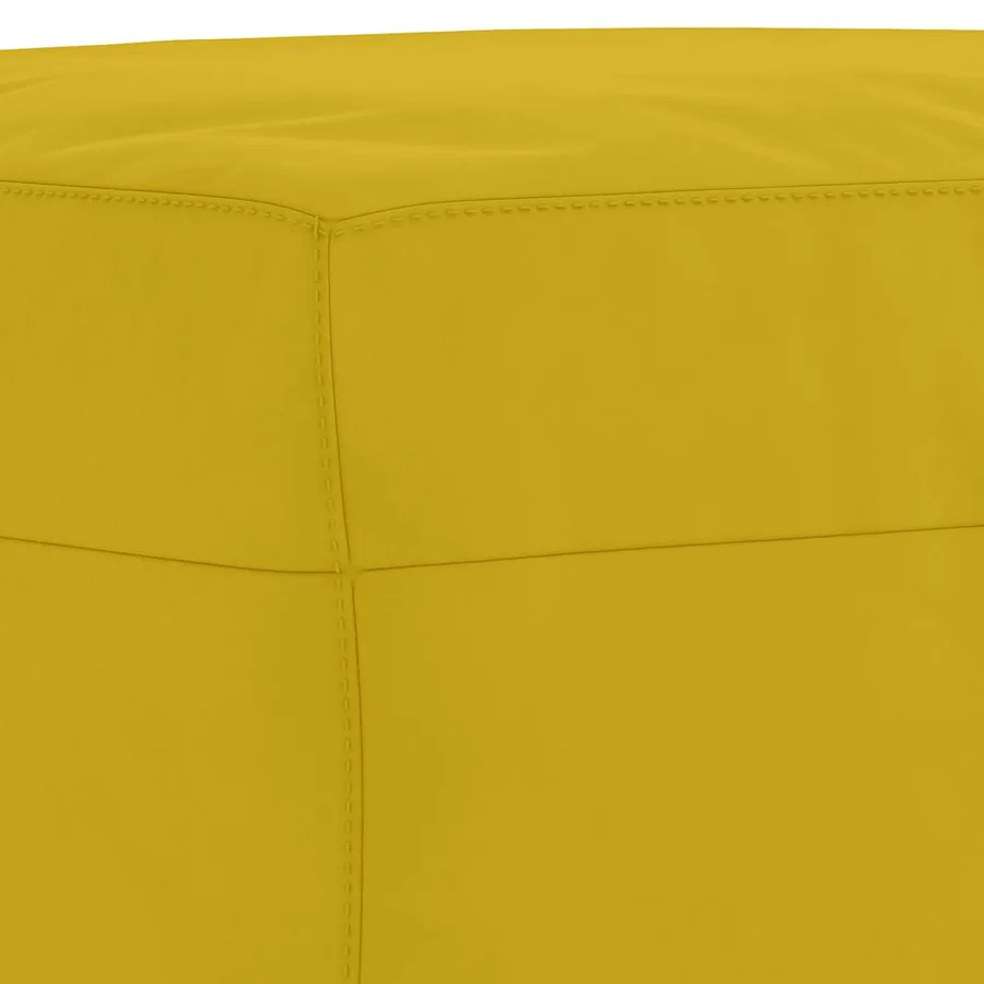Repose-pied Jaune 70x55x41 cm Velours - 5