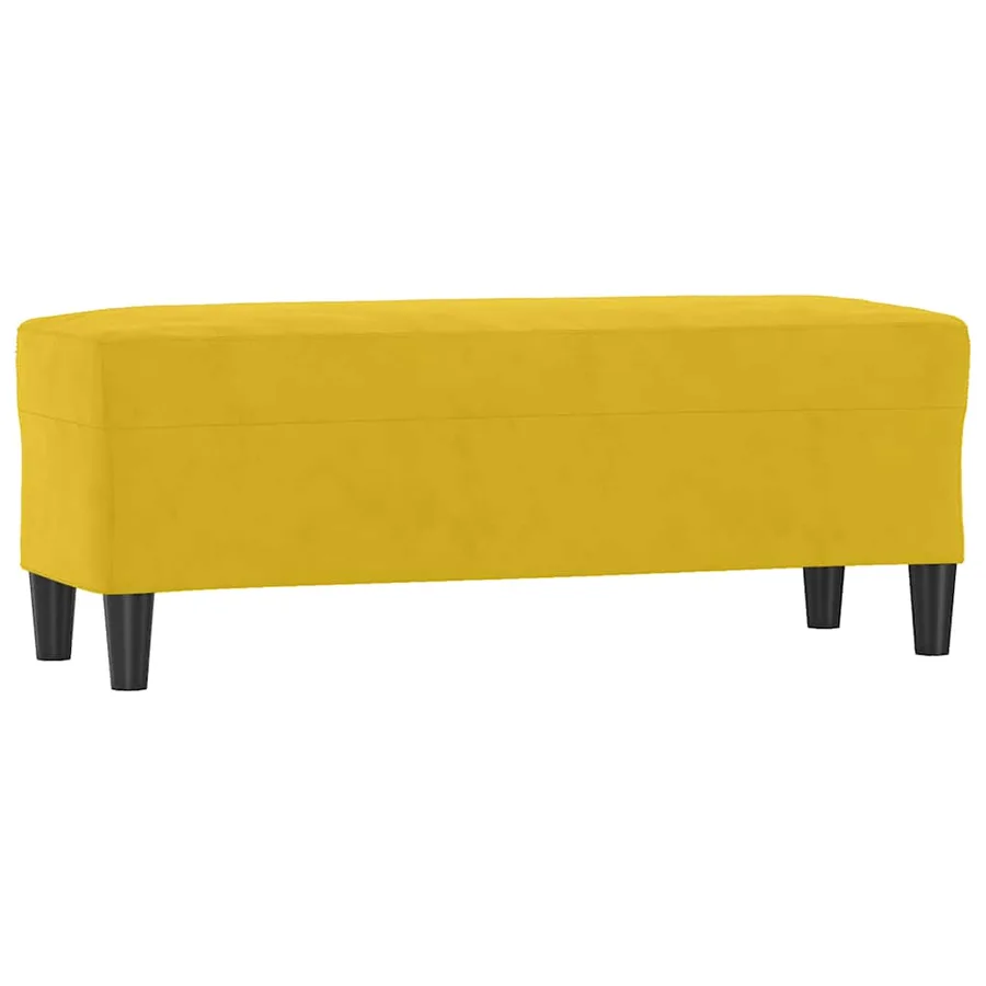 Banc Jaune 100x35x41 cm Velours - 2
