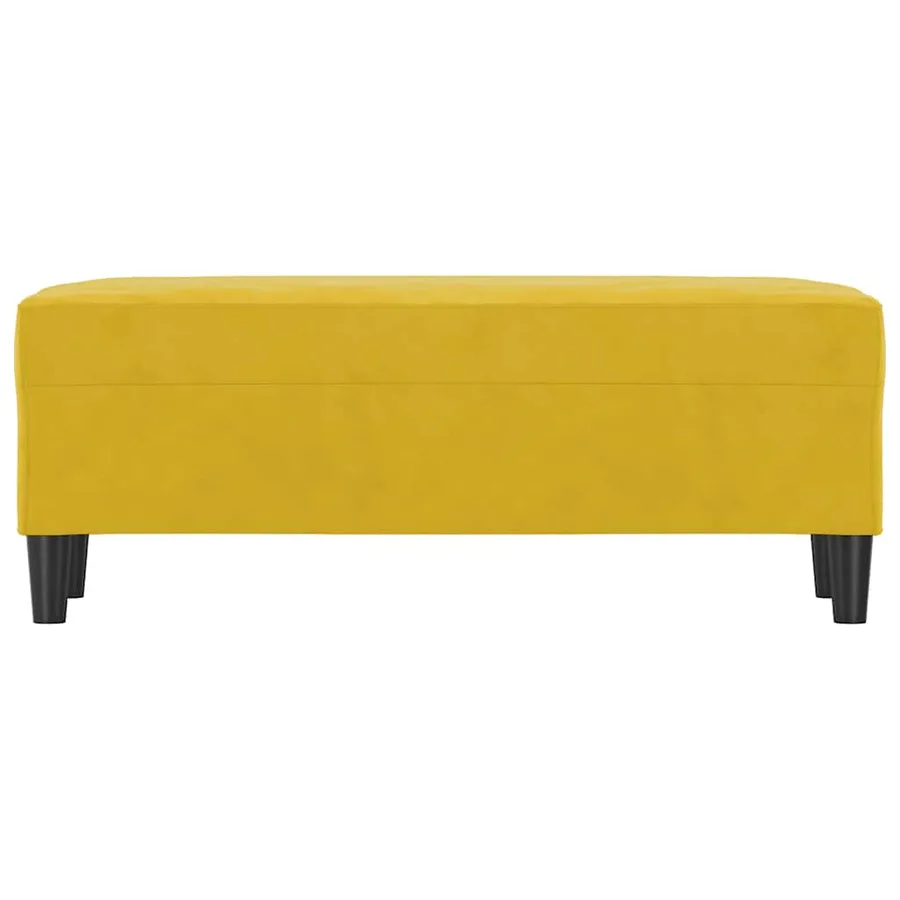Banc Jaune 100x35x41 cm Velours - 3