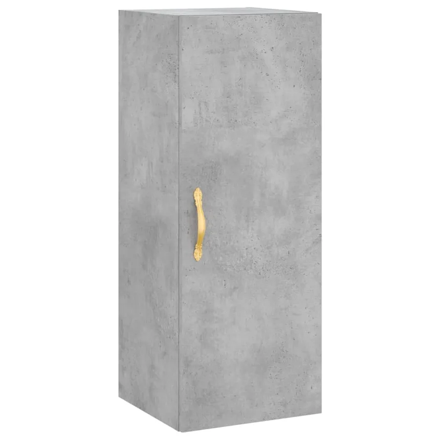 Buffet haut Gris béton 34,5x34x180 cm Bois d'ingénierie - 7