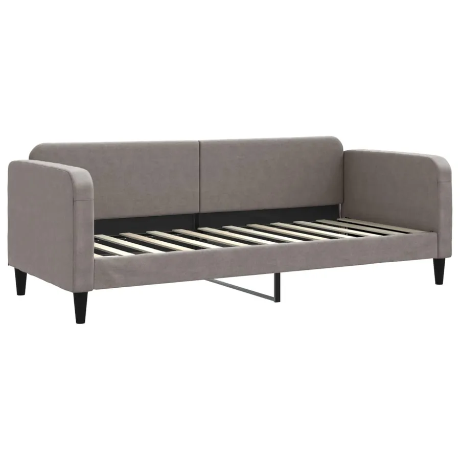 Lit de jour avec gigogne et tiroirs sans matelas taupe 80x200cm - 6
