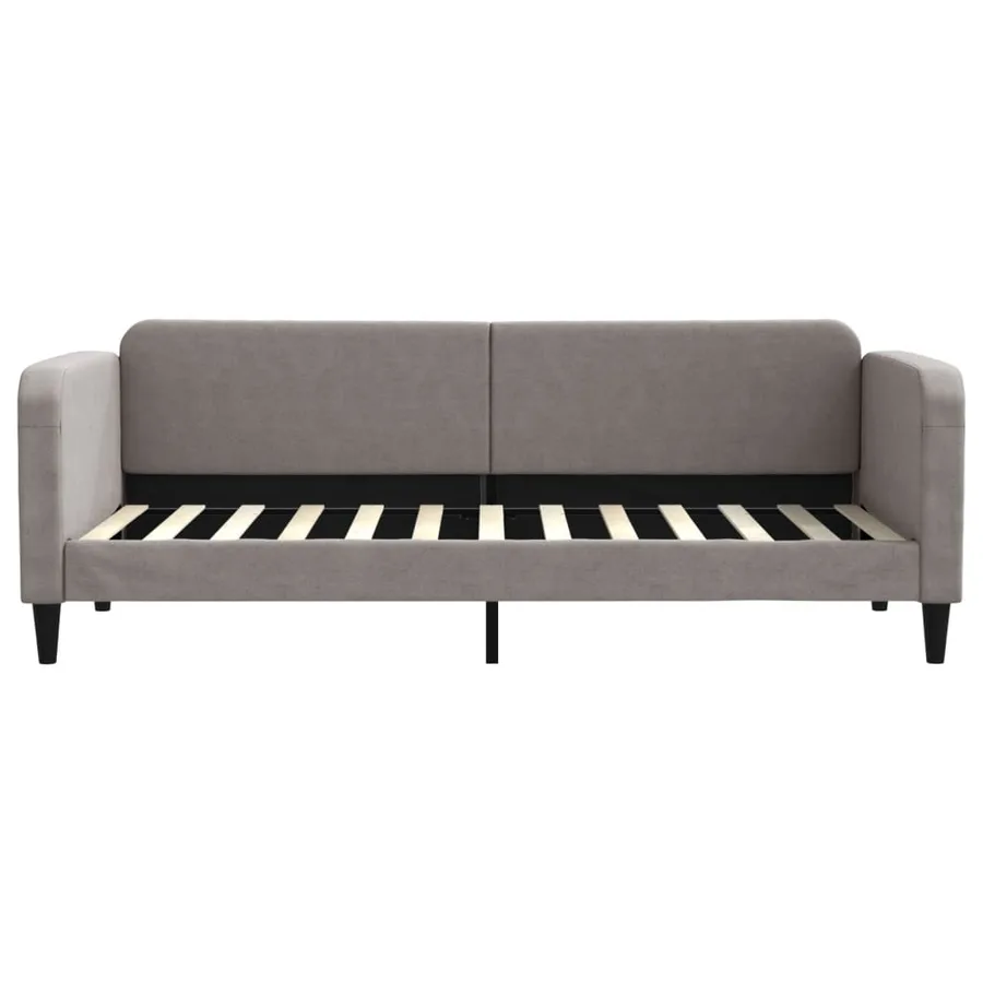 Lit de jour avec gigogne et tiroirs sans matelas taupe 80x200cm - 7