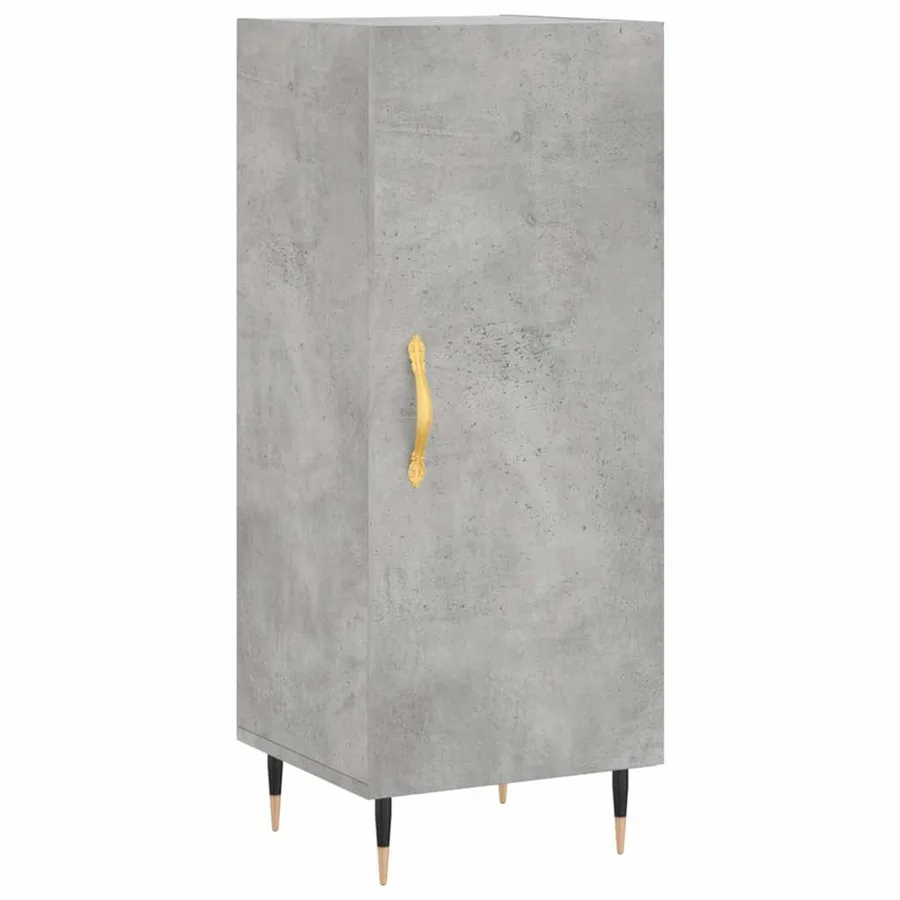 Buffet haut Gris béton 34,5x34x180 cm Bois d'ingénierie - 7