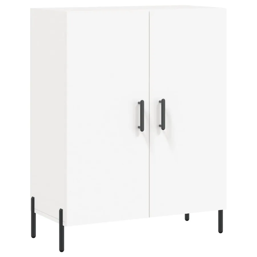 Buffet haut Blanc 69,5x34x180 cm Bois d'ingénierie - 7