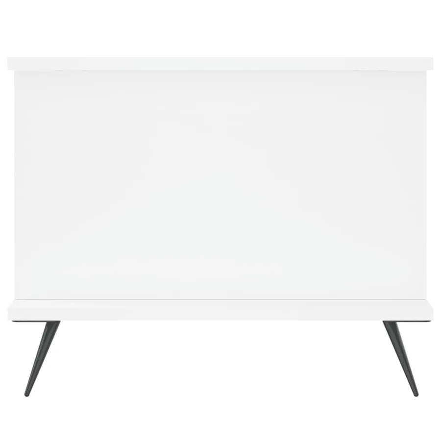 Table basse blanc 90x50x40 cm bois d'ingénierie - 6