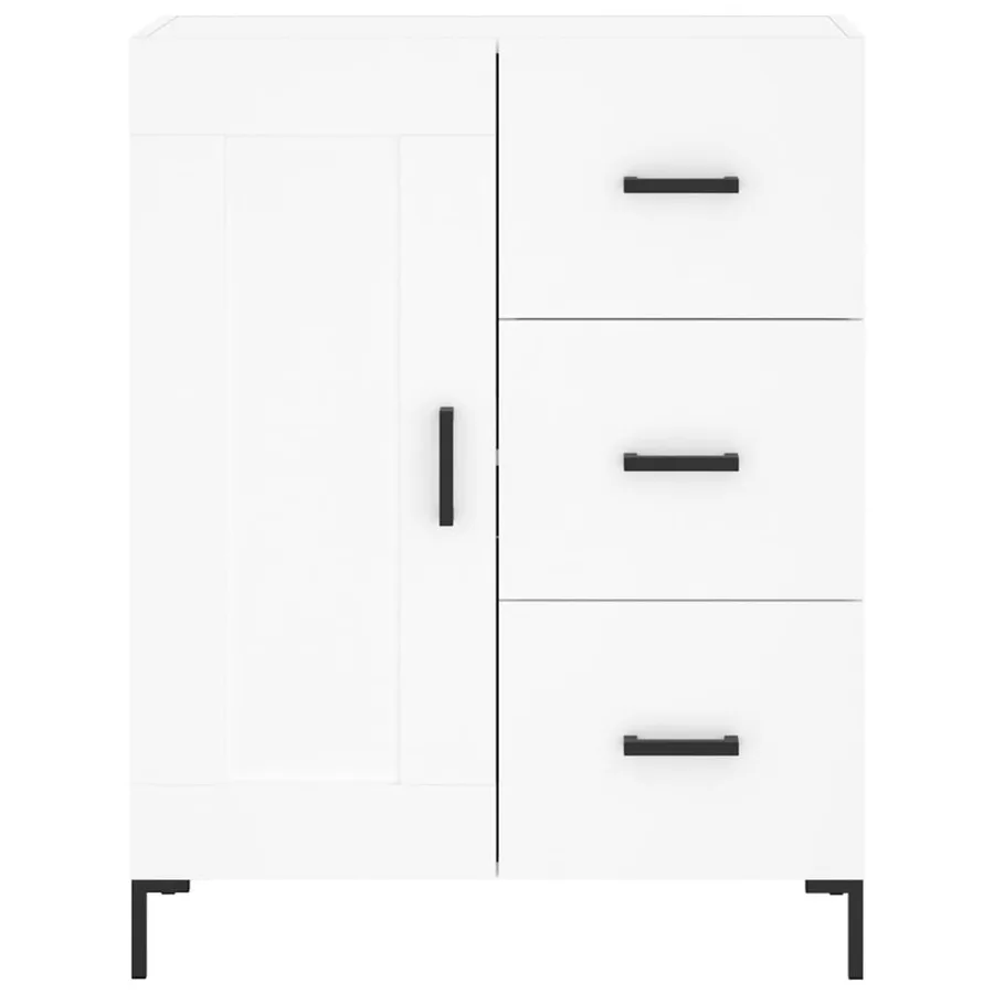 Buffet haut Blanc 69,5x34x180 cm Bois d'ingénierie - 8