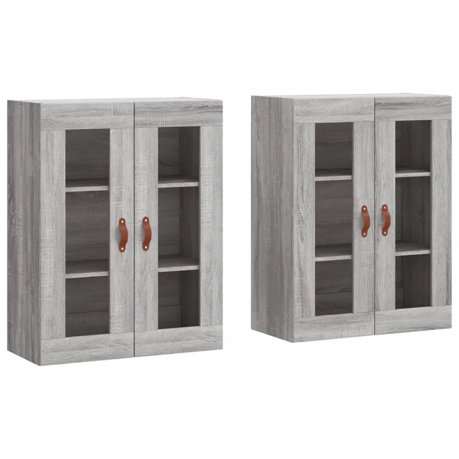 Armoires murales 2 pcs sonoma gris bois d'ingénierie - 2