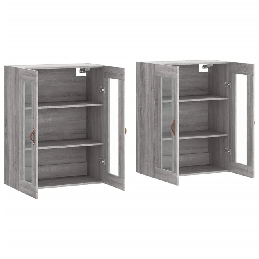 Armoires murales 2 pcs sonoma gris bois d'ingénierie - 4