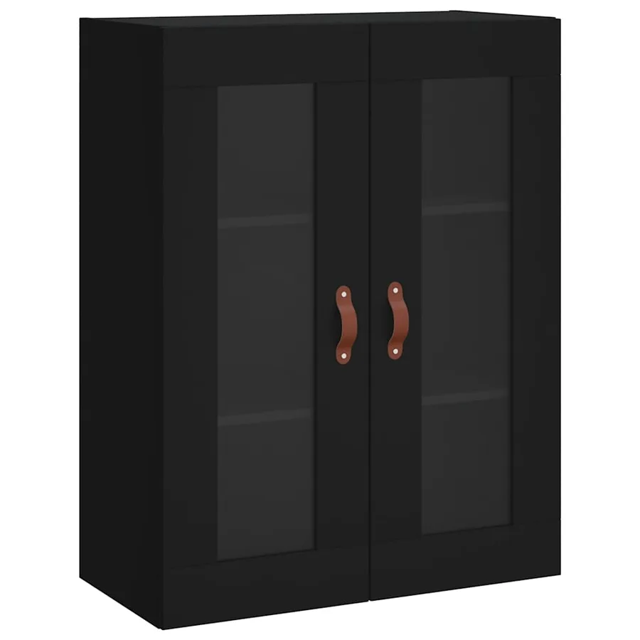 Buffet haut Noir 69,5x34x180 cm Bois d'ingénierie - 5