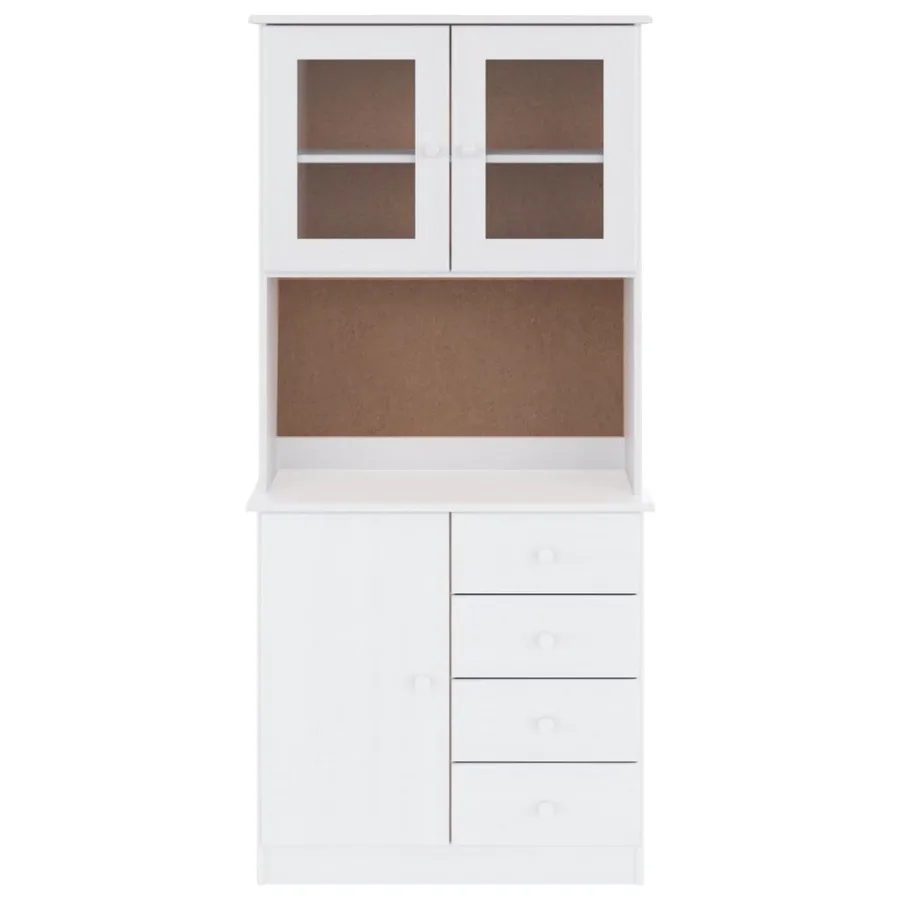 Buffet ALTA blanc 77x35x165 cm bois massif de pin - 3