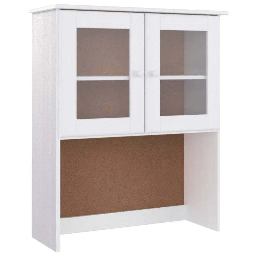 Buffet ALTA blanc 77x35x165 cm bois massif de pin - 7
