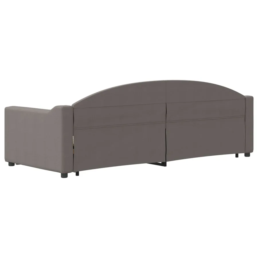 Lit de jour avec gigogne et tiroirs sans matelas taupe 80x200cm - 5
