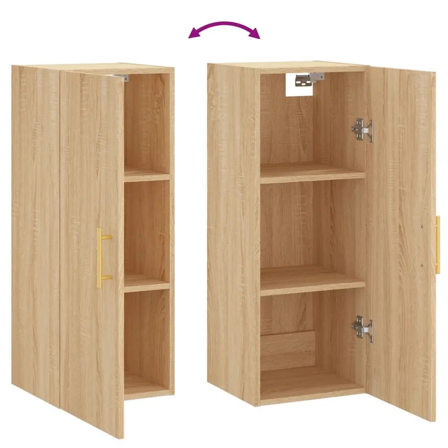 Armoire murale chêne sonoma 34,5x34x90 cm - 10