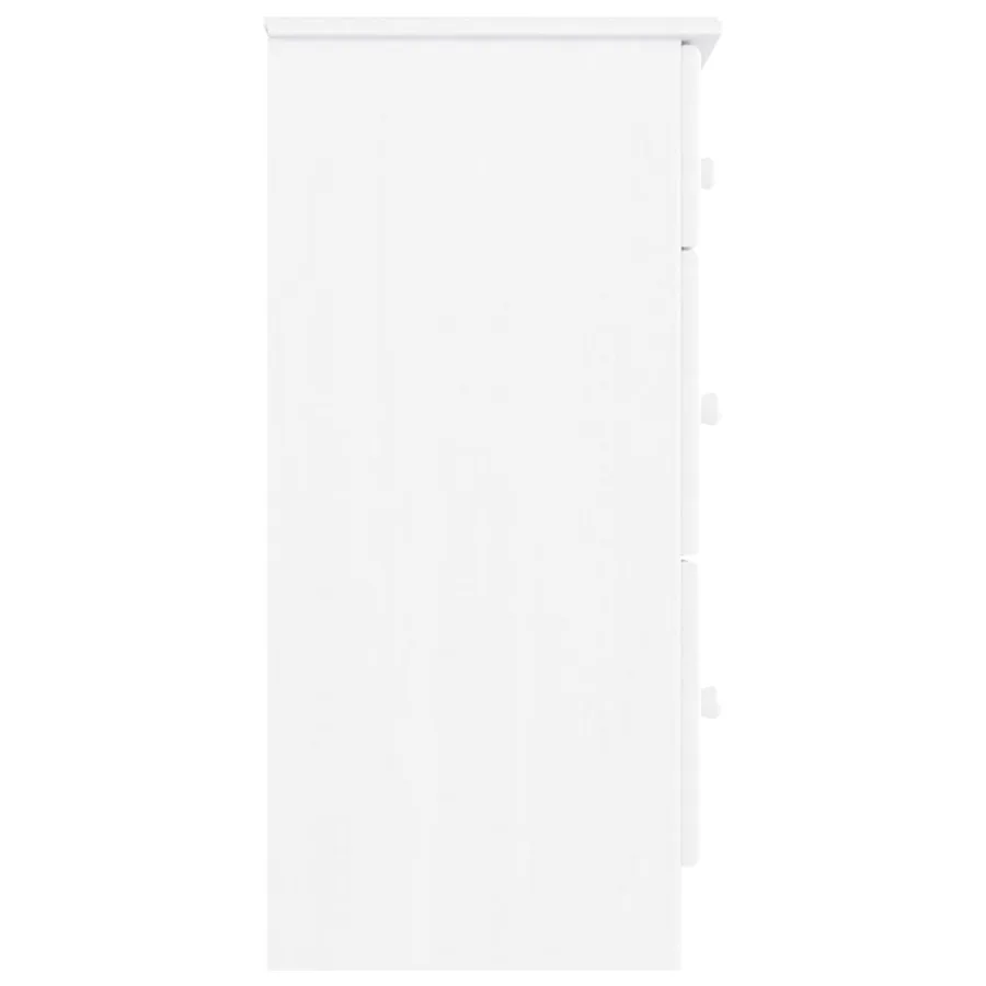 Commode ALTA blanc 112x35x73 cm bois massif de pin - 5