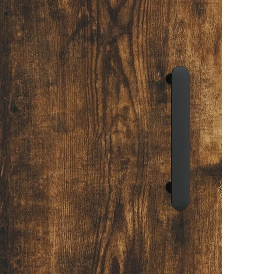Armoires murales 2 pcs chêne fumé bois d'ingénierie - 9