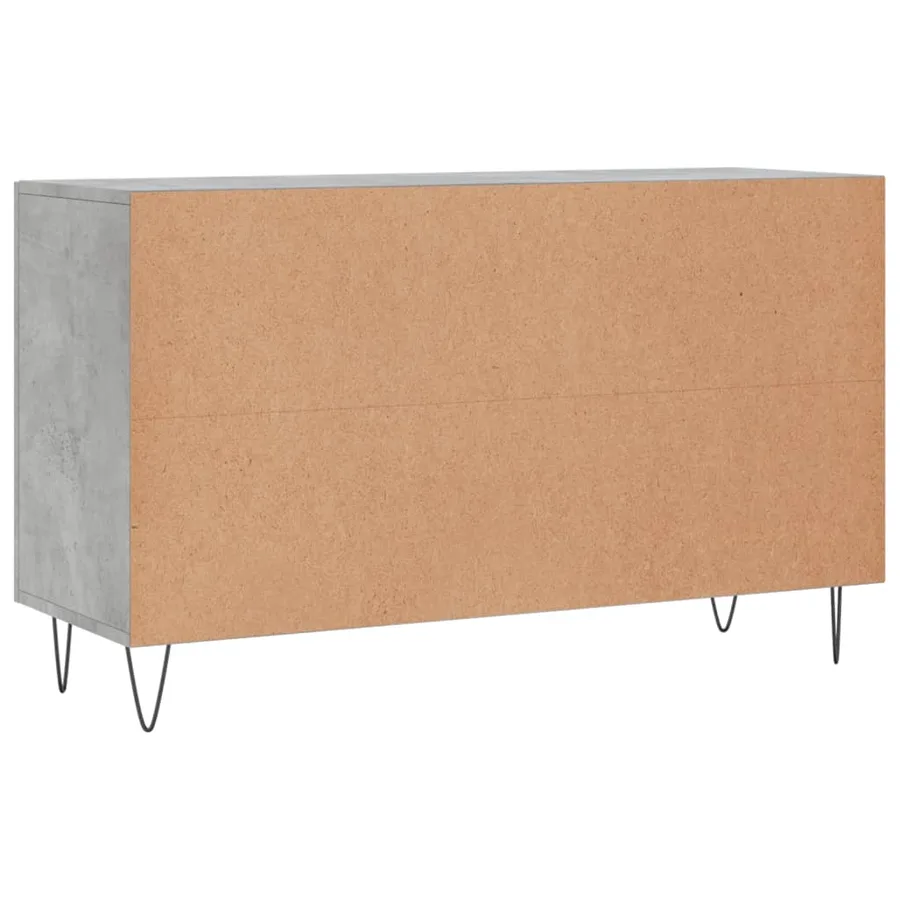 Buffet gris béton 100x36x60 cm bois d'ingénierie - 8