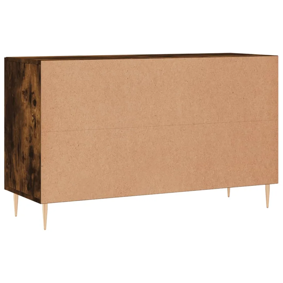 Buffet chêne fumé 100x36x60 cm bois d'ingénierie - 8