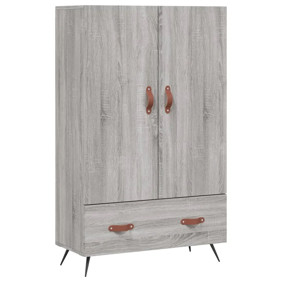 Buffet haut sonoma gris 69,5x31x115 cm bois d'ingénierie - 2