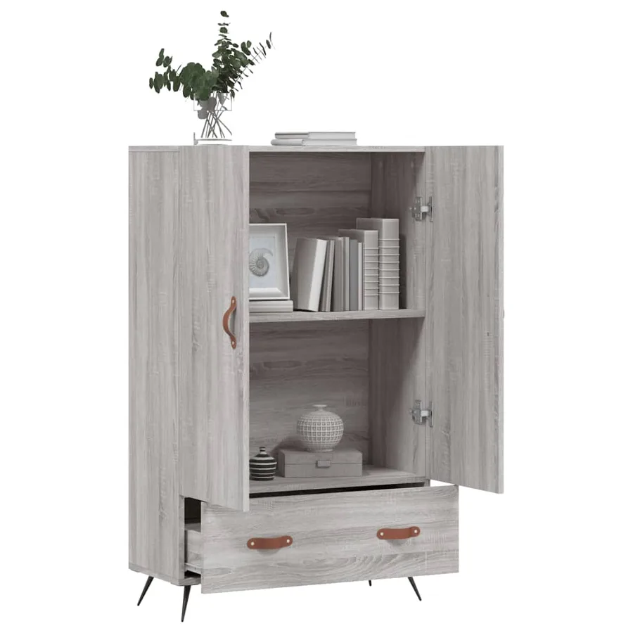 Buffet haut sonoma gris 69,5x31x115 cm bois d'ingénierie - 3