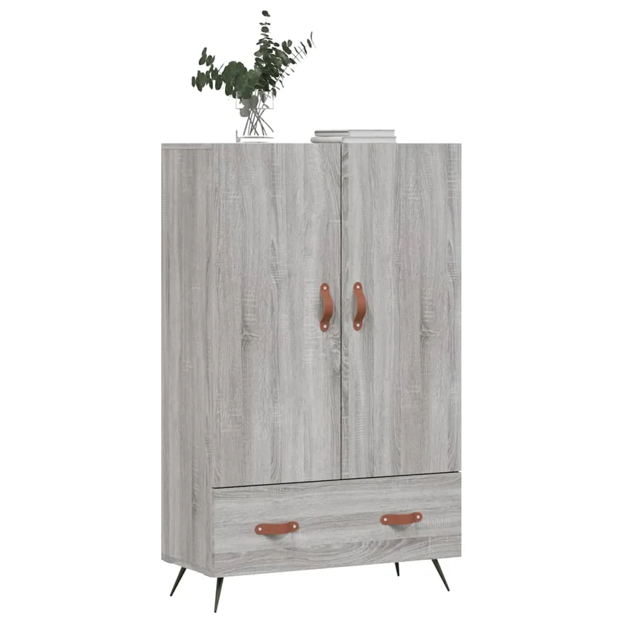 Buffet haut sonoma gris 69,5x31x115 cm bois d'ingénierie - 4