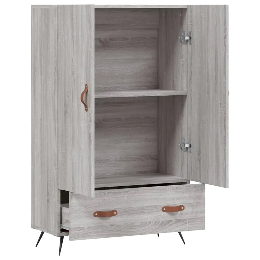 Buffet haut sonoma gris 69,5x31x115 cm bois d'ingénierie - 5