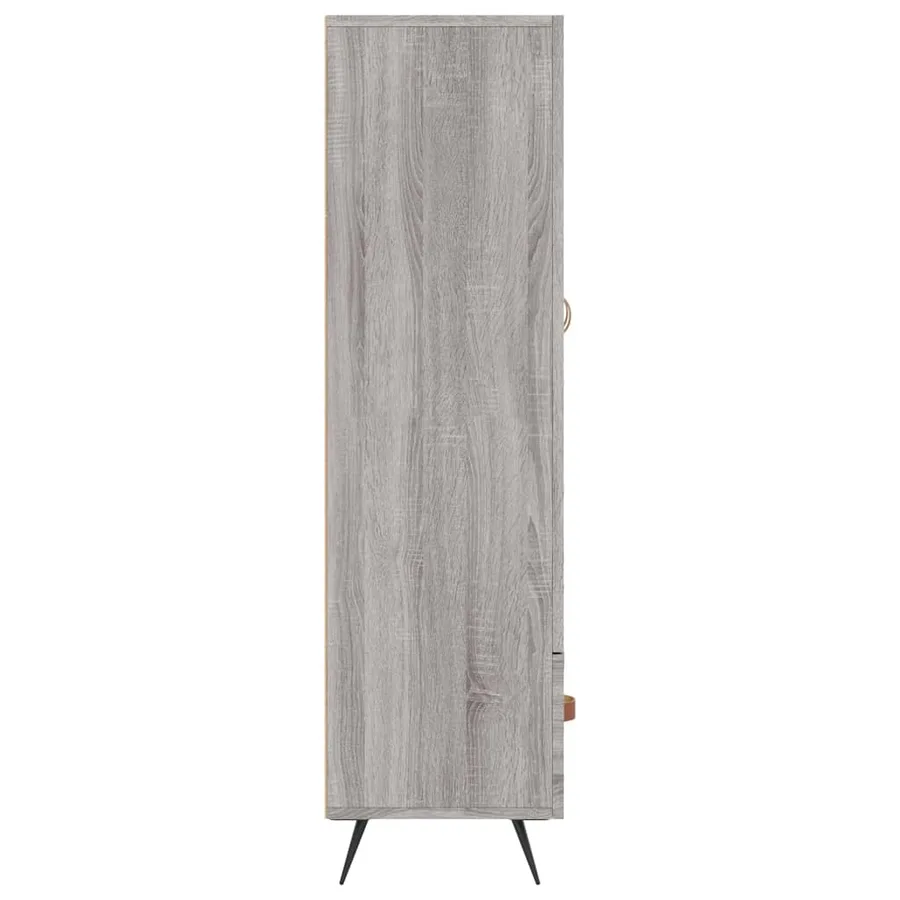 Buffet haut sonoma gris 69,5x31x115 cm bois d'ingénierie - 7