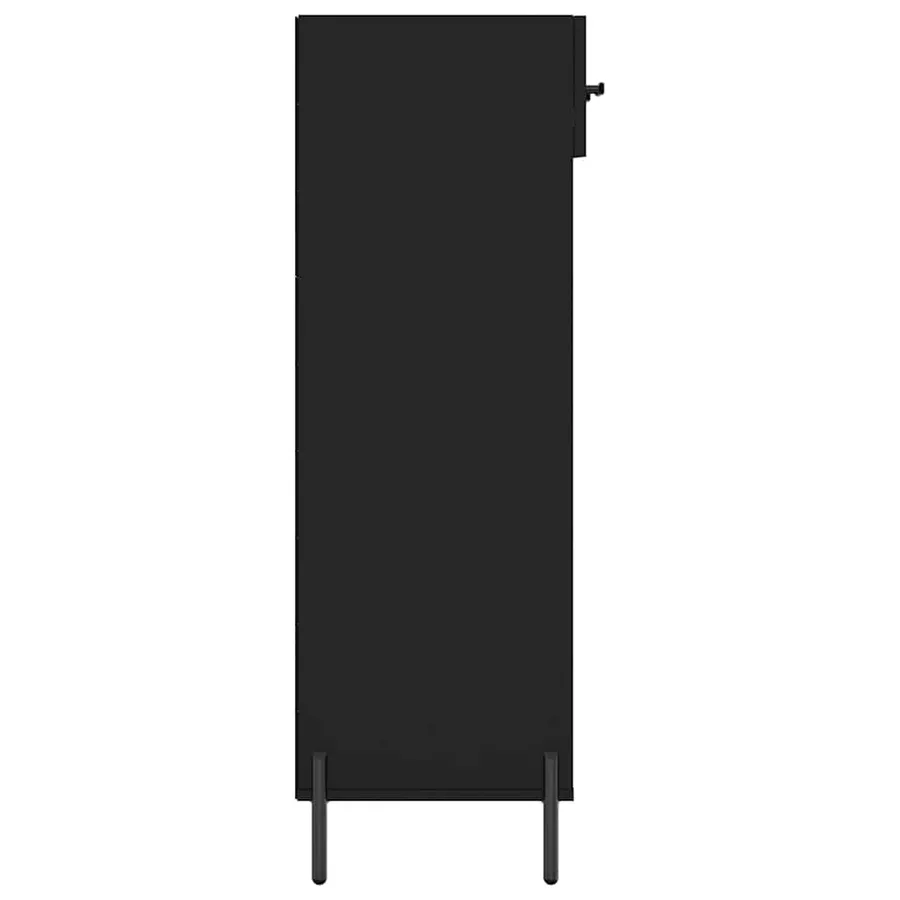 Armoire à chaussures noir 60x35x105 cm bois d'ingénierie - 7